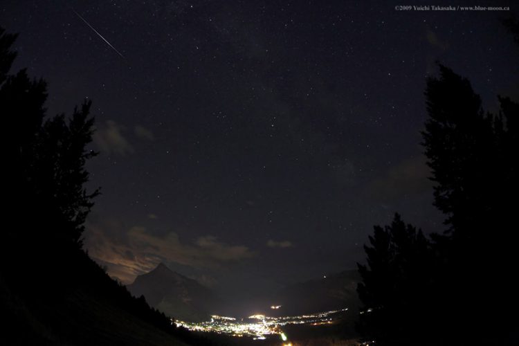 Meteor Above the Canada’s Highest Town