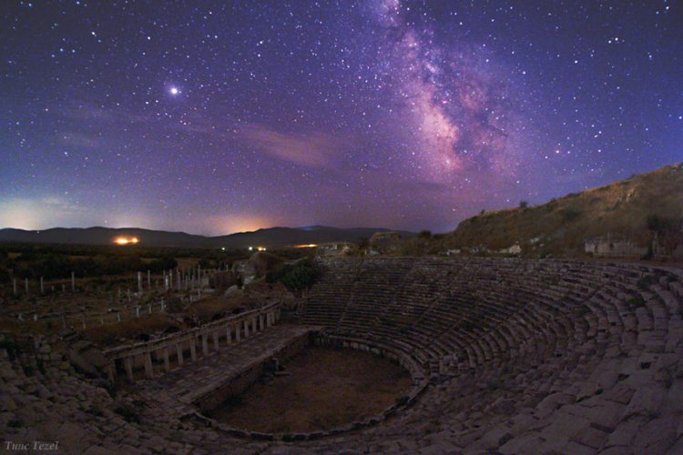 Night View of an Ancient Amphitheater