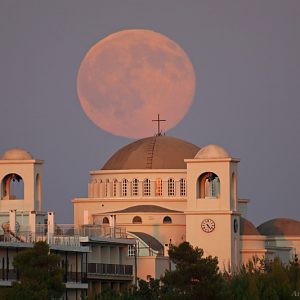 Moonrise above Agios Sotirios