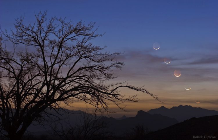 New Moon in the Evening Sky