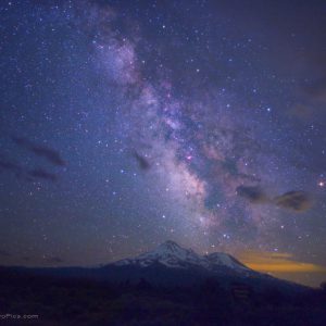 Galactic View of Mount Shasta