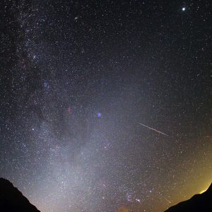 Zodiacal Light and Perseid Meteors