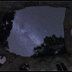 Starry Sky above a Ruined Monastery