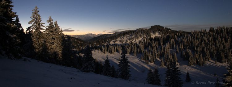 Bavarian Alps in Moonlight