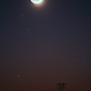 Moon, Mercury, and M22