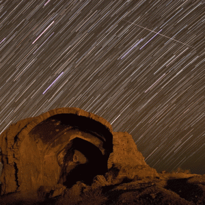 Stars and Meteors above Qumis