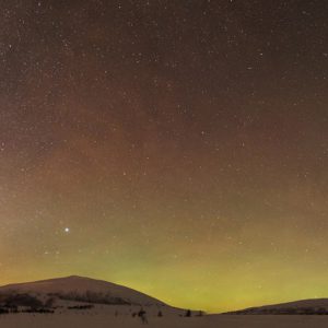 Aurora, Milky Way, and Nacreous Clouds