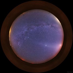 Milky Way vs. Zodiacal Light above Libyan Desert