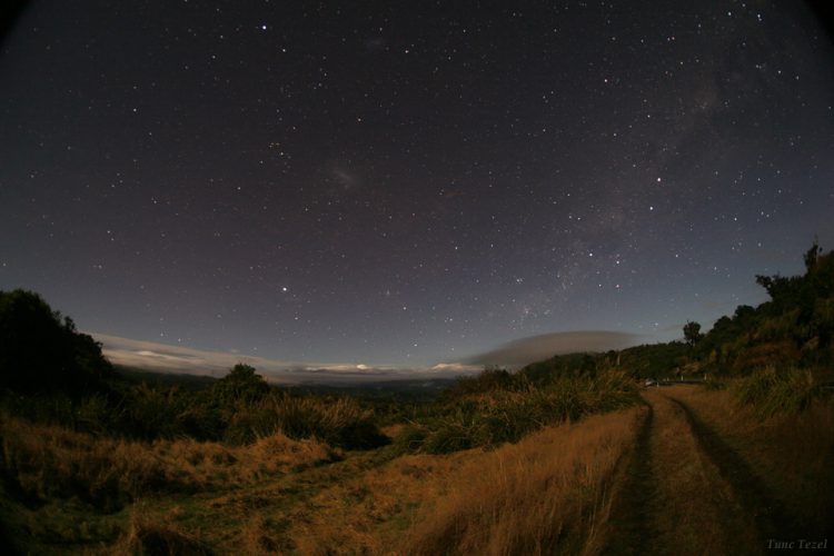 New Zealand under moonlight