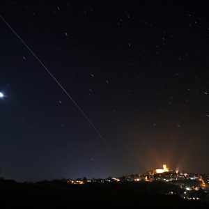 Moon, Venus, and Space Station above Germany