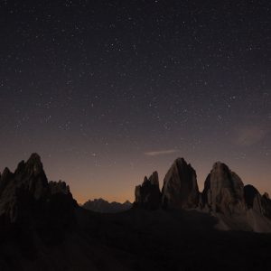 Grazing Meteor above the Dolomites