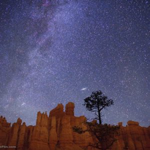 Andromeda Galaxy and Bryce Canyon