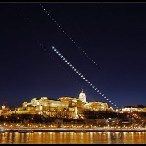 Moon and Planets Over the Buda Castle