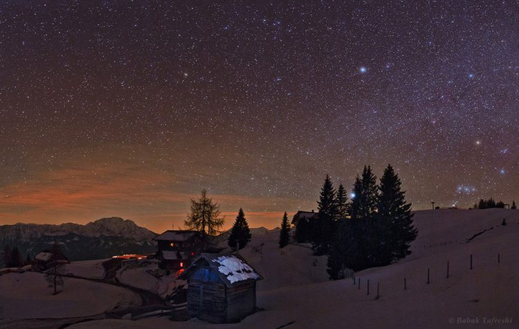 Starry Sky of Austrian Alps