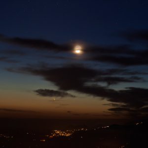 Moon and PanStarrs from India