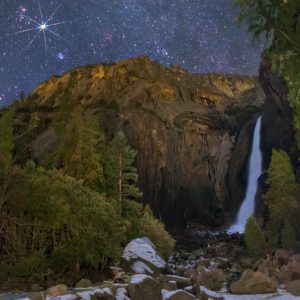 Yosemite Falls at Night