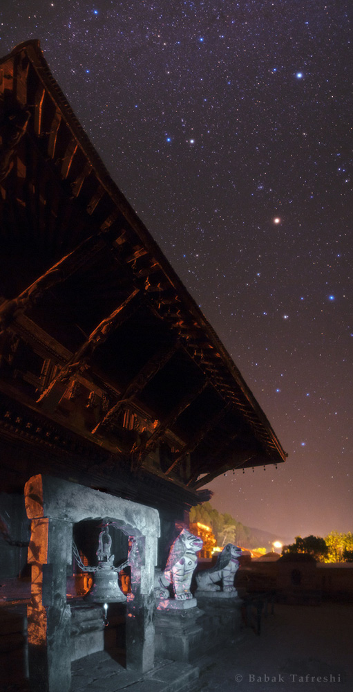 Mars and Lion Over Nepal