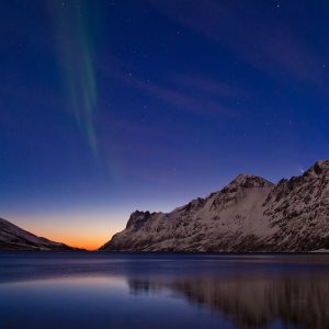 Comet and Aurora in Norway Sky