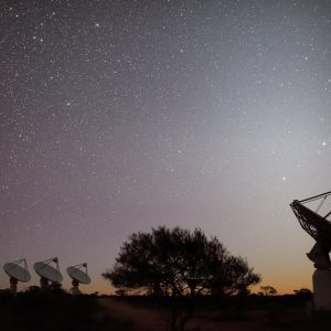 Zodiacal Light over Radio Telescopes