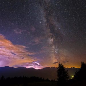 Milky Way and Thunderstorm