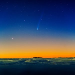 Comet ISON Above Canary Islands