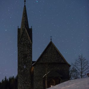 Comet and Wooden Church