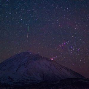 Geminid Meteors Over Teide Volcano