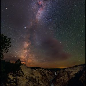 Milky Way Over the Grand Canyon of Yellowstone