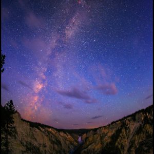 Milky Way Over the Grand Canyon of Yellowstone