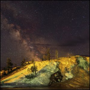 A Starry Night of Yellowstone