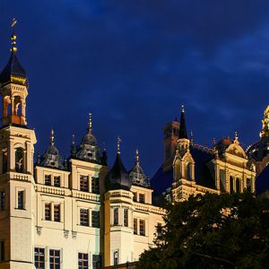 The Moon and the Schwerin Palace