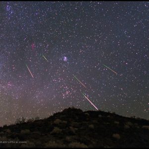 Perseid Meteor Shower (composite)