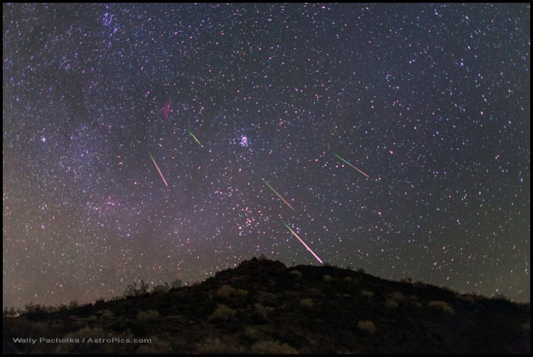 Perseid Meteor Shower (composite)