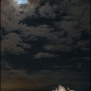 Lunar Eclipse Over the Opera House
