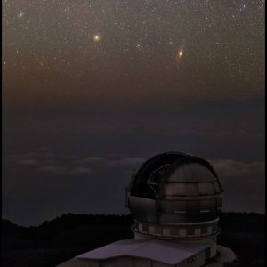 Andromeda Galaxy and Gran Telescopio Canarias