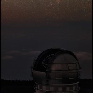 Andromeda Galaxy and Gran Telescopio Canarias