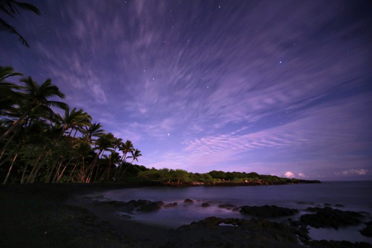 Black Sand Beach at Night