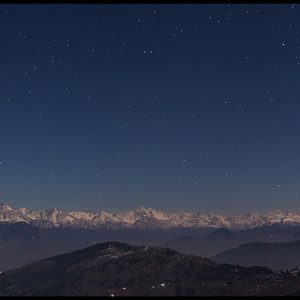 Moonlit Himalaya Seen from India