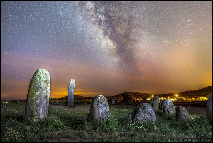 Galactic Center Above Megalithic Monument of Xerez