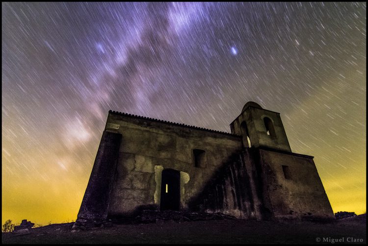 Church of Noudar and Dragged Milky Way