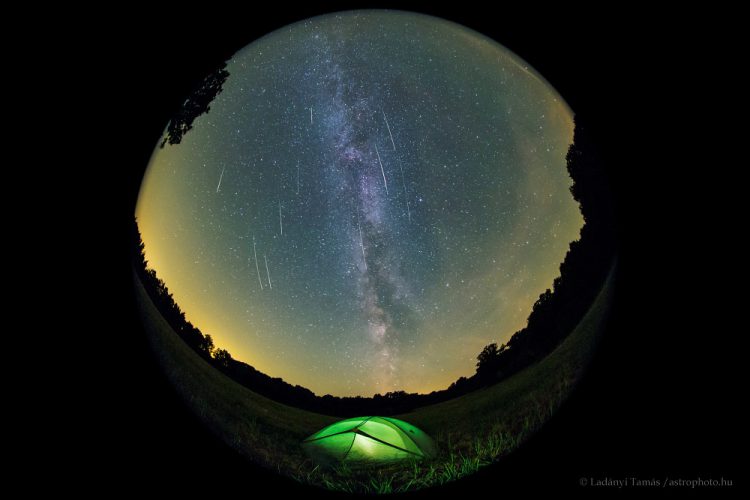 2015 Perseid Meteor Shower (photo composite)