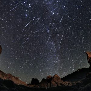 Geminid Meteors Over Tenerife
