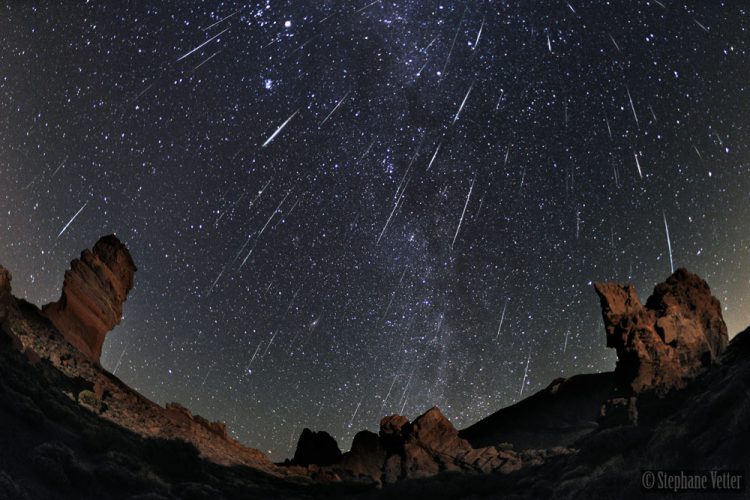 Geminid Meteors Over Tenerife