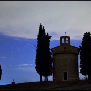 Cypress, Chapel, and Stars
