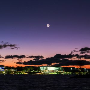 Moon and Mercury over Canberra