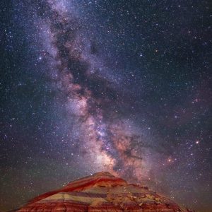 The Galaxy and Colorful Badlands