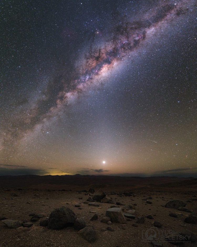 Milky Way and Zodiacal Light from Atacama Desert