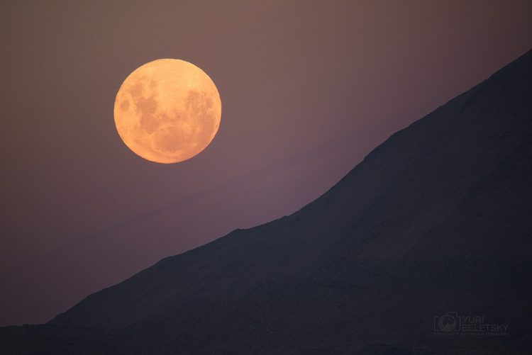 Rising Moon Over the Andes