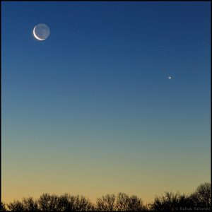 Moon and Planets in a Winter Morning