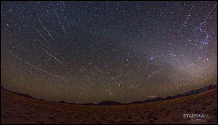 Perseids from Southern Hemisphere (composite)